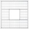 vidaXL Lit sur&eacute;lev&eacute; gabion Argent&eacute; 100 x 100 x 20 cm Acier galvanis&eacute;
