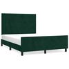 vidaXL Cadre de lit sans matelas vert fonc&eacute; 140x200 cm velours