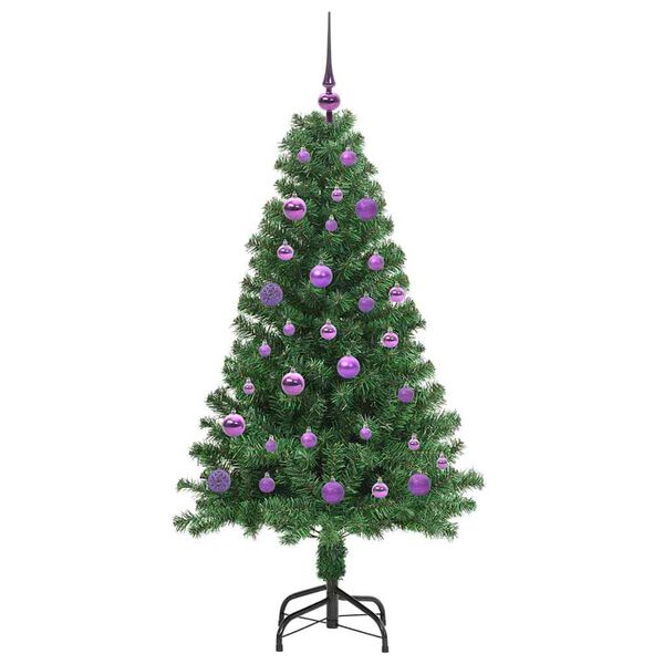 vidaXL Sapin de No&euml;l artificiel Vert 150 cm PVC, Acier et Plastique