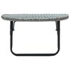 vidaXL Table de balcon Gris 60x60x40 cm Résine tressée