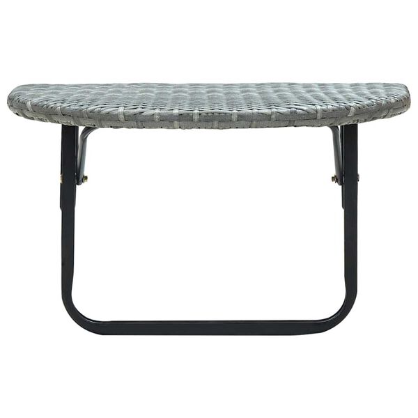vidaXL Table de balcon Gris 60x60x40 cm Résine tressée