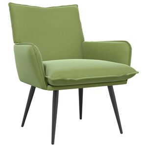 vidaXL Fauteuil Vert clair Velours