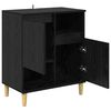 vidaXL Buffet Ch&ecirc;ne noir 35 x 60 x 70 cm Bois d'ing&eacute;nierie