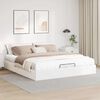 vidaXL Cadre de lit ottoman sans matelas blanc 200x200 cm similicuir