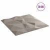 vidaXL Panneaux muraux 48 pcs Gris B&eacute;ton 50 x 50 cm Mousse XPS
