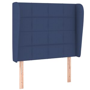 vidaXL Tête de lit avec oreilles Bleu 83x23x118/128 cm Tissu