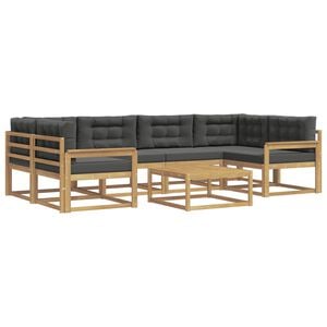 vidaXL Ensemble de canap&eacute;s d'ext&eacute;rieur 5 pc Blanc et anthracite