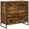 vidaXL Buffet Ch&ecirc;ne fum&eacute; 79 x 36 x 75.5 cm Bois d'ing&eacute;nierie