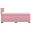 vidaXL Sommier &agrave; lattes de lit avec matelas Rose 90x190 cm Velours