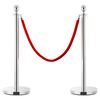 vidaXL Jeu de barri&egrave;res de file d'attente VIP 3 pcs Inox Argent&eacute;