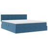 vidaXL Lit de Rangement avec matelas Bleu fonc&eacute; 180 x 200 cm Velours
