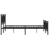 vidaXL Cadre de lit métal sans matelas avec pied de lit noir 183x213cm