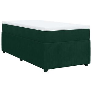 vidaXL Sommier &agrave; lattes de lit et matelas Vert fonc&eacute; 80x200 cm Velours