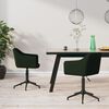 vidaXL Chaises pivotantes &agrave; manger lot de 2 Vert fonc&eacute; Velours