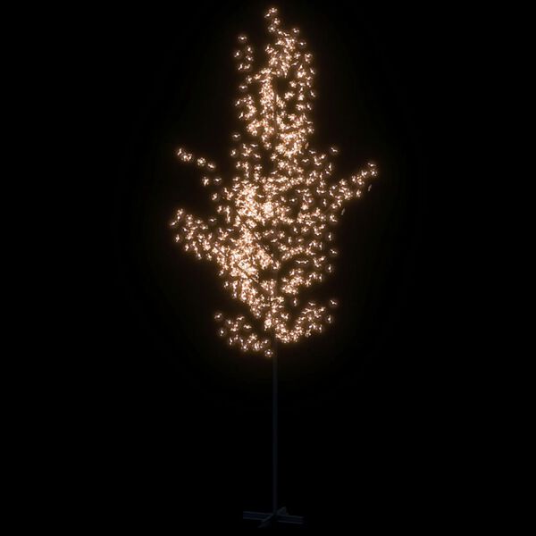 vidaXL Arbre à LED fleur de cerisier 672 LED Blanc chaud 400 cm
