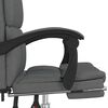 vidaXL Fauteuil inclinable de bureau Gris fonc&eacute; Tissu