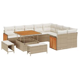 vidaXL Ensemble de canap&eacute; de jardin 12 pc 12-Nombre de places