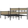vidaXL Cadre de lit sans matelas ch&ecirc;ne sonoma 150x200 cm