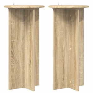 vidaXL Support de Plante 2 pcs Ch&ecirc;ne Sonoma 40 x 40 x 80 cm