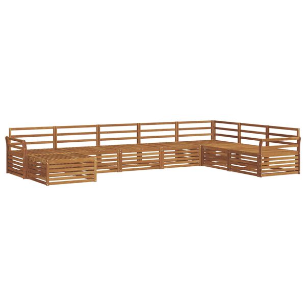 vidaXL Ensembles de canap&eacute;s 8 pcs Naturel Bois d'Acacia Massif