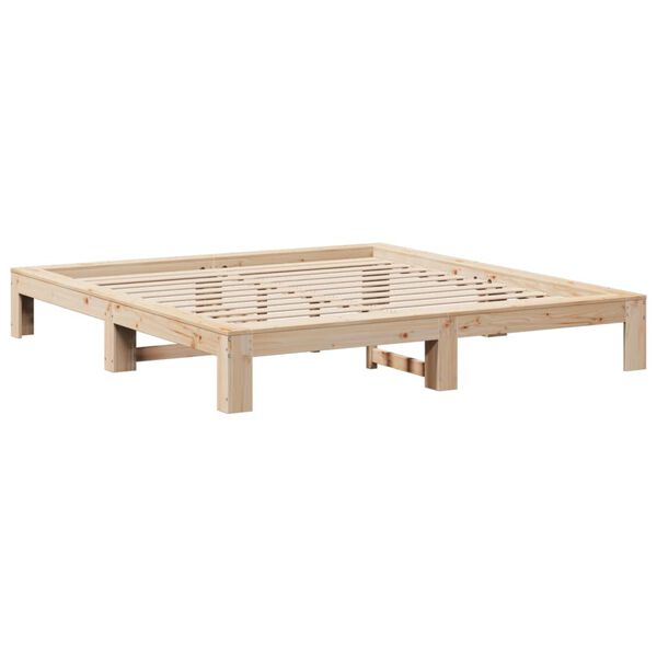 vidaXL Cadre de lit sans matelas 200x200 cm bois massif de pin