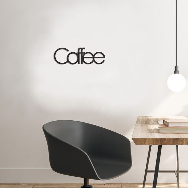 Homemania D&eacute;coration murale Mots 50x17 cm Acier Noir