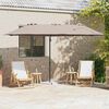 vidaXL Parasol cantilever de jardin Taupe 372 x 198 x 243 cm