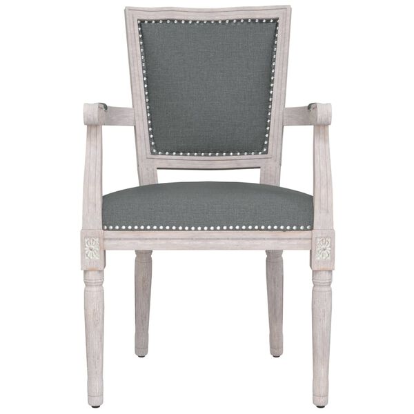 vidaXL Chaise &agrave; manger Gris fonc&eacute; Tissu