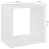 vidaXL &Eacute;tag&egrave;res cube murales 6 pcs Blanc 22x15x22 cm