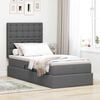 vidaXL Lit avec rangement et matelas Gris fonc&eacute; 100 x 200 cm Polyester
