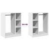 vidaXL Garde-robe blanc 77x48x102 cm bois d'ing&eacute;nierie
