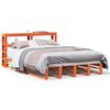 vidaXL Cadre de lit sans matelas cire marron 135x190cm bois pin massif
