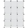 vidaXL Cubes de rangement 12 pcs Transparent PP