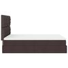 VidaXL Cadre de lit ottoman avec matelas marron fonc&eacute; 140x200 cm tissu