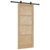 vidaXL Porte coulissante ORKDAL Naturel 83 x 202 cm Bois de pin massif