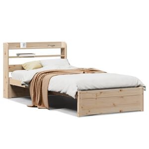vidaXL Cadre de lit avec t&ecirc;te de lit sans matelas 75x190 cm
