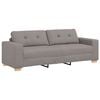 vidaXL Sofa 3 places Taupe 220 cm tissu