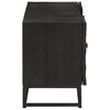 vidaXL Meuble TV noir 110x30x40 cm bois massif de manguier et fer