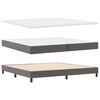 vidaXL Lit &agrave; ressorts avec matelas Gris 200 x 200 cm Simili cuir