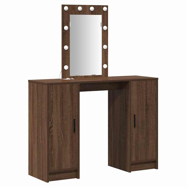 vidaXL Table de Toilette Marron 102 x 33 x 135 cm Bois d'ing&eacute;nierie