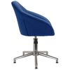 vidaXL Chaise pivotante de bureau Bleu Tissu