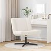 vidaXL Chaise pivotante Cr&egrave;me 63 x 75 x 76 cm Peau de mouton