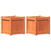 vidaXL Jardini&egrave;res 2 pcs cire marron bois de pin massif