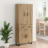 vidaXL Haut Armoire 2 pcs Ch&ecirc;ne artisanal 69,5 x 34 x 180 cm