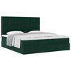 VidaXL Cadre de lit ottoman avec matelas vert foncé 180x200cm velours