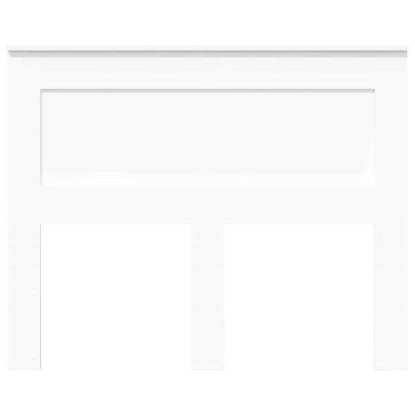 vidaXL T&ecirc;te de lit avec t&ecirc;te de lit Blanc 135 cm Bois d'ing&eacute;nierie