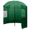 vidaXL Parapluie de p&ecirc;che Vert 240x210 cm