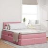vidaXL Lit de Rangement avec matelas Rose 120 x 200 cm Velours