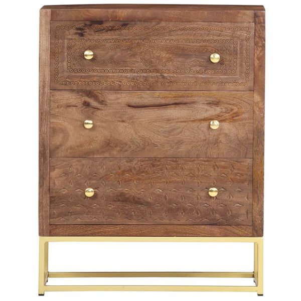 vidaXL Buffet 60 x 30 x 75 cm Bois de manguier massif