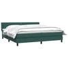 vidaXL Sommier &agrave; lattes de lit et matelas vert fonc&eacute; 180x220cm velours